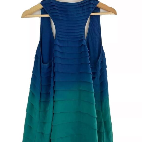 Madison Marcus- Ombre Razorback Tiered Silk Tank Sleeveless Top, Size XS - Picture 6 of 11